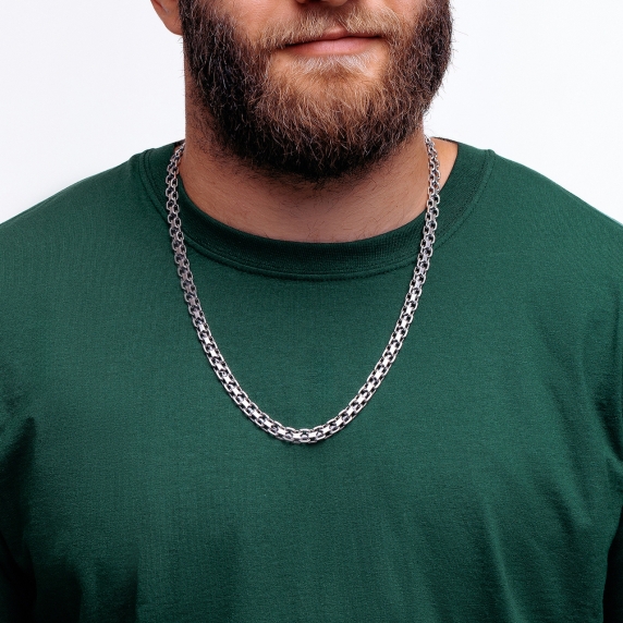 Silver chain &amp;quot;Double Anchor&amp;quot; - 6