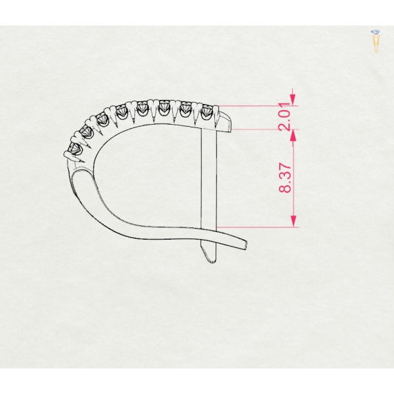 Золотые серьги «Грация» - 5