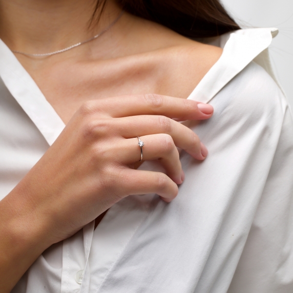 Stříbrný prsten &amp;quot;Fleur&amp;quot; - 4