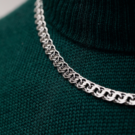 Silver chain &amp;quot;Flat Bismarck&amp;quot; - 3