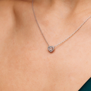 Срібне кольє "Серце"