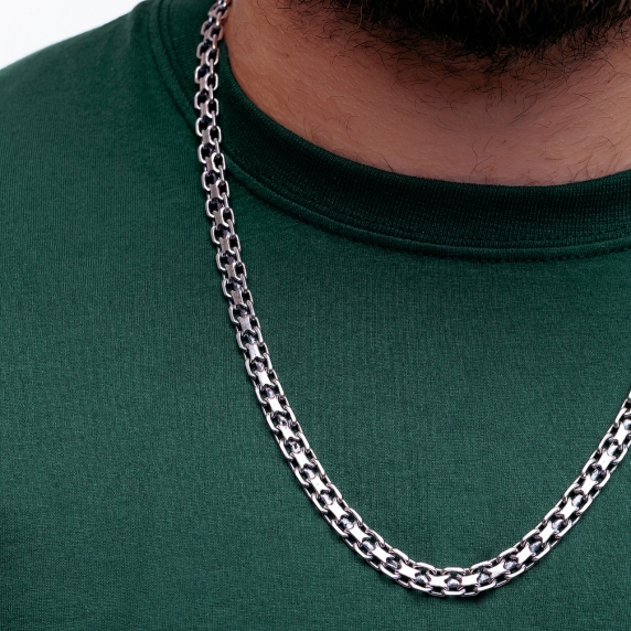 Silver chain &amp;quot;Double Anchor&amp;quot; - 4