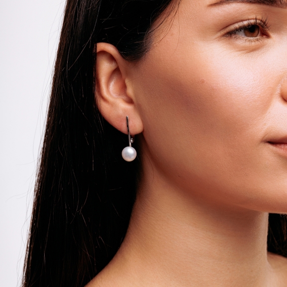 Stříbrné náušnice „Jiskry noci“ - 3