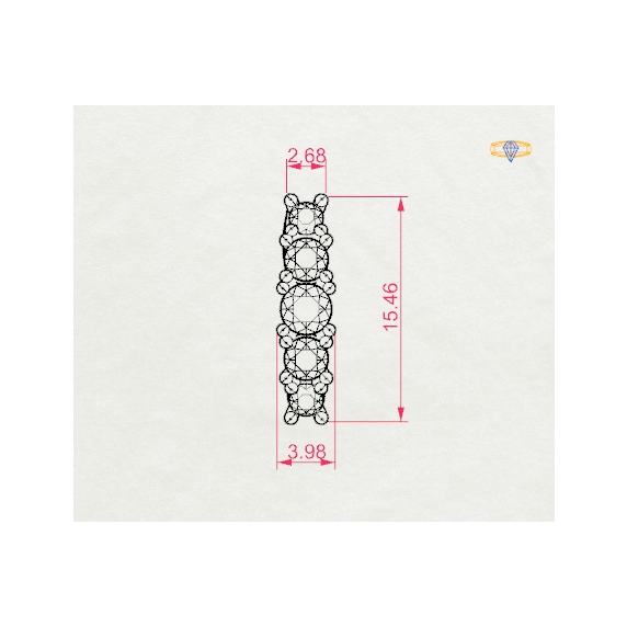 Zlaté náušnice «Rytmus» - 4