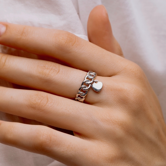 Срібна каблучка &amp;quot;Серце&amp;quot; - 2