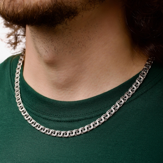 Срібний ланцюг &amp;quot;Плоский Бісмарк&amp;quot; - 5