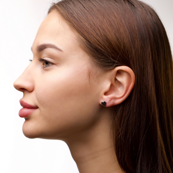 Silver earrings &amp;quot;Heart&amp;quot; - 2