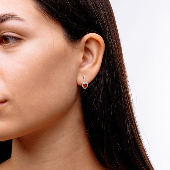 Silver earrings &amp;quot;Heart&amp;quot; - 2