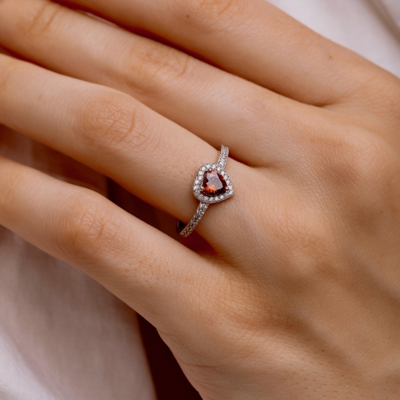 Stříbrný prsten &amp;quot;Srdce&amp;quot; - 1