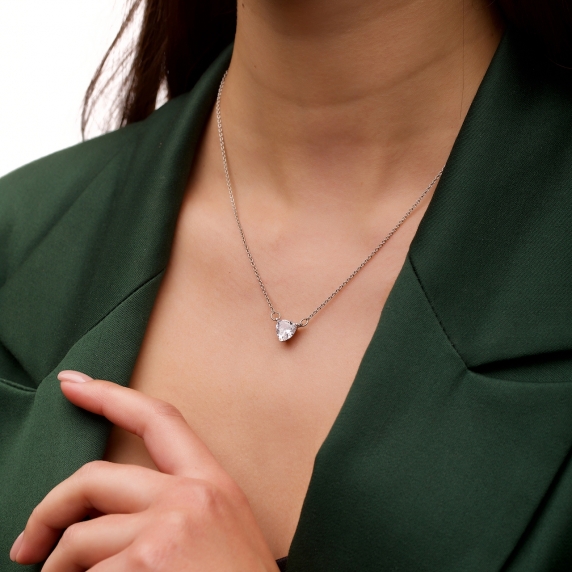 Серебряное колье &amp;quot;Сердце&amp;quot; - 3