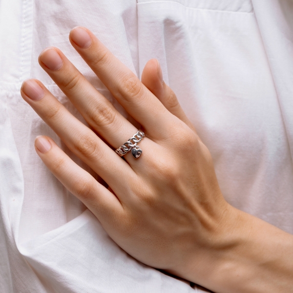 Срібна каблучка &amp;quot;Серце&amp;quot; - 5