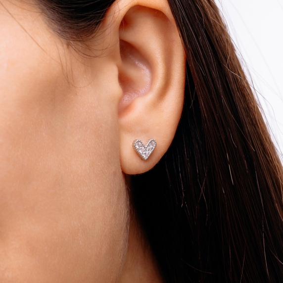 Срібні пусети &amp;quot;Серце&amp;quot; - 1