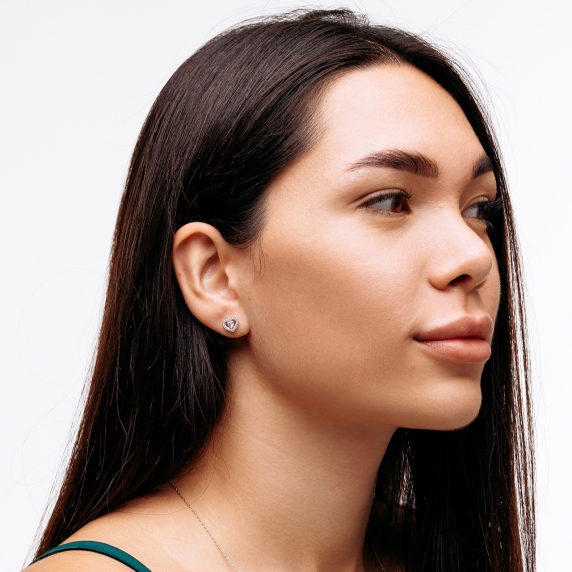 Silver studs &amp;quot;Heart&amp;quot; - 5