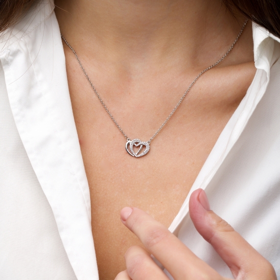 Серебряное колье &amp;quot;Сердце&amp;quot; - 1