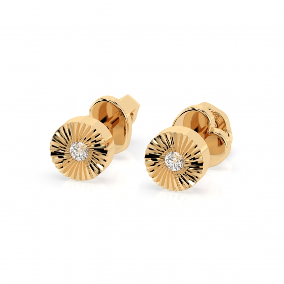 Zlaté náušnice «Fleur» - 2