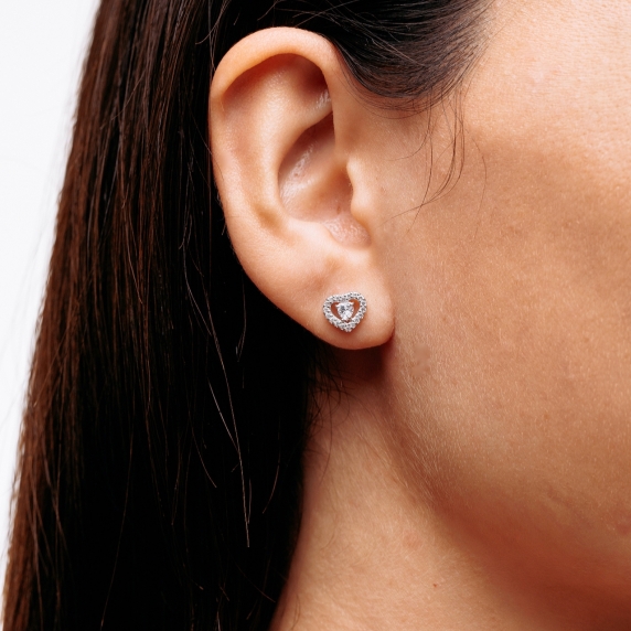 Silver studs &amp;quot;Heart&amp;quot; - 1