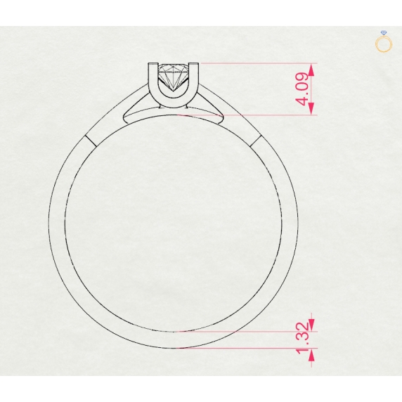 Gold Ring «Charm» - 4