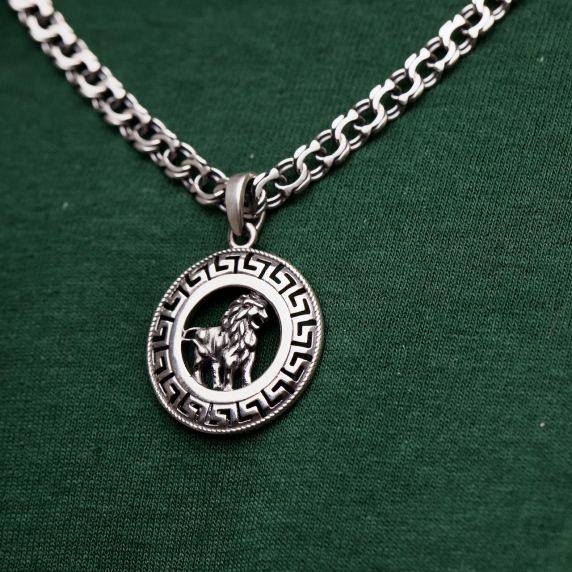 Серебряный подвес &amp;quot;Лев&amp;quot; - 2