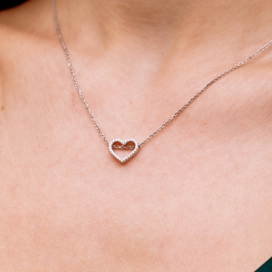 Срібне кольє "Серце"