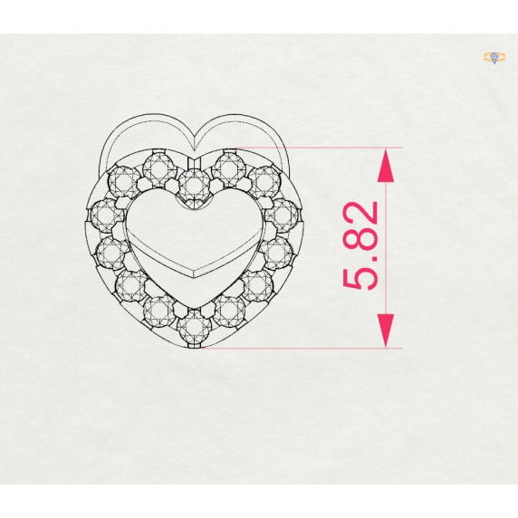 Zlaté náušnice «Srdce» - 5