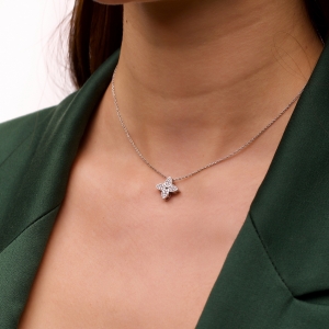 Срібне кольє "Квітка"