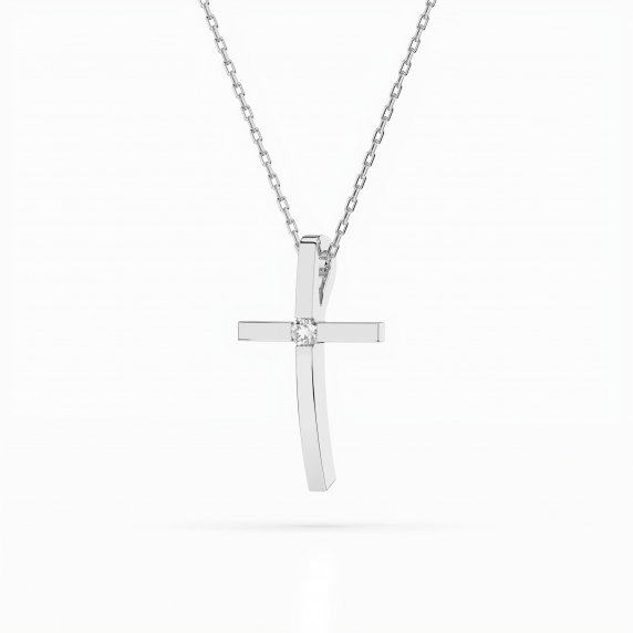 Zlatý náhrdelník «Kříž» - 2