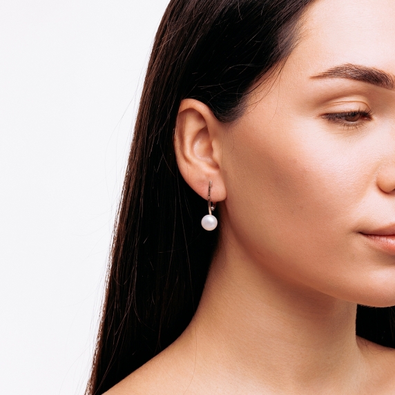 Stříbrné náušnice „Jiskry noci“ - 2