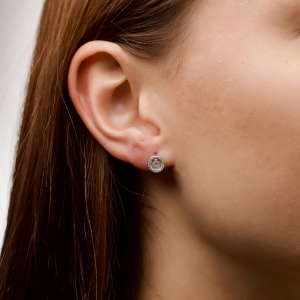 Срібні сережки "Леоні"