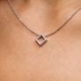 Silver necklace &amp;quot;Rhombus&amp;quot; - 1