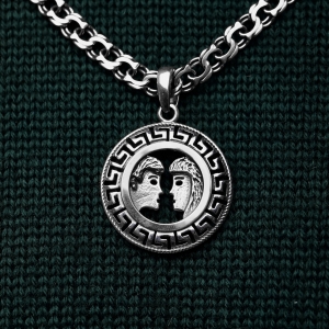 Серебряны подвес "Близнецы"