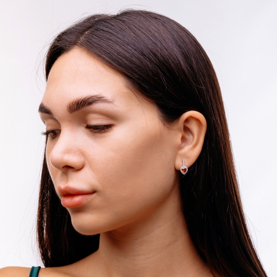 Silver earrings &amp;quot;Heart&amp;quot; - 3