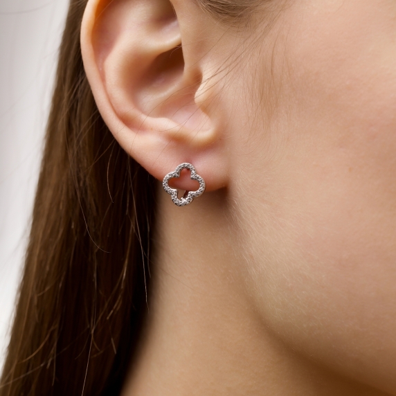 Серебряные серьги &amp;quot;Cloveria&amp;quot; - 1