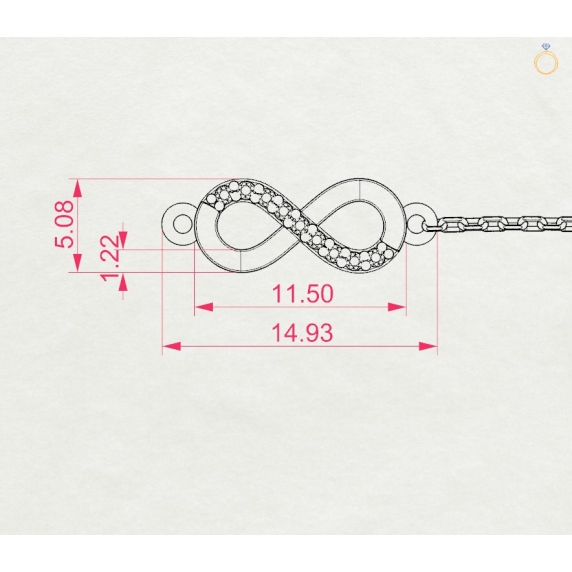 Zlatý náramek &amp;quot;Nekonečno&amp;quot; - 5