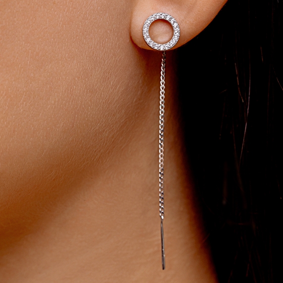 Серебряные серьги &amp;quot;Грация&amp;quot; - 2