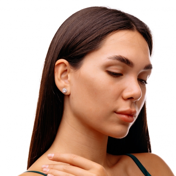 Silver earrings &amp;quot;Heart&amp;quot; - 4