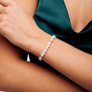Silver bracelet "Pearl Elegance"
