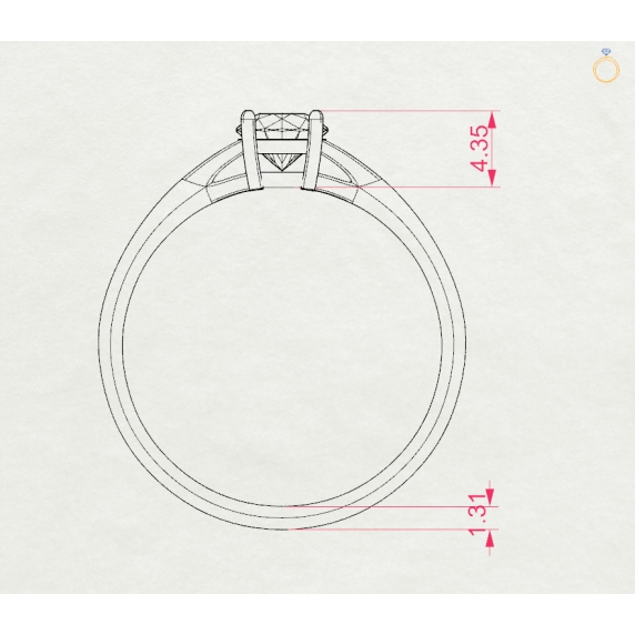 Gold Ring “Luminessa” - 4