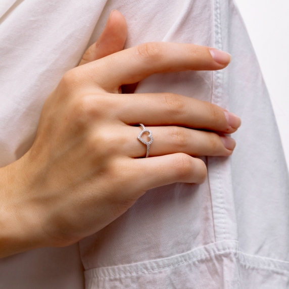 Серебряное кольцо &amp;quot;Сердце&amp;quot; - 3